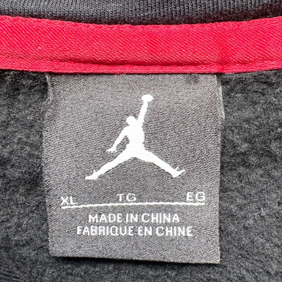 RARE Nike Air Jordan Jumpman Pullover Hoodie Fleece Sweater Mens XL Black - Picture 4 of 10